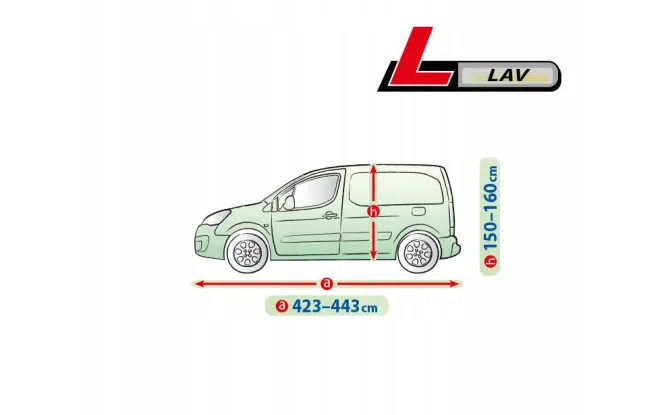 Чохол-тент для автомобіля Mobile Garage. Розмір L LAV на Ford Tourneo Courier 2014-