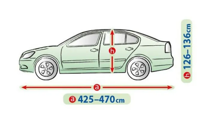 Тент-чехол для автомобиля Basic Garage. Размер: L Sedan на Toyota Corolla 2023-