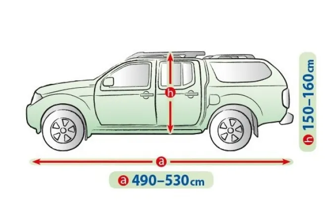 Чохол-тент для автомобіля Mobile Garage. Розмір: XL PICKUP hardtop на Toyota Hilux